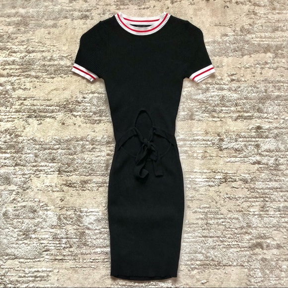 Ribbed Cutout Sporty T Shirt Dress by Rehab Small - Picture 2 of 9